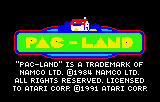 Pac-Land title screen for Atari Lynx